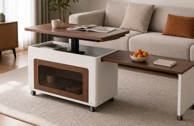 Adjustable Storage Coffee Table for Extendable Living Room Furniture Sourcing
