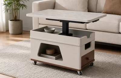 Concrete Grey Lift Top Coffee Table for Urban Apartment Furniture Sourcing