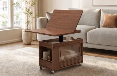 Folding Lift Top Coffee Table for Flexible Worktop and Storage Sourcing