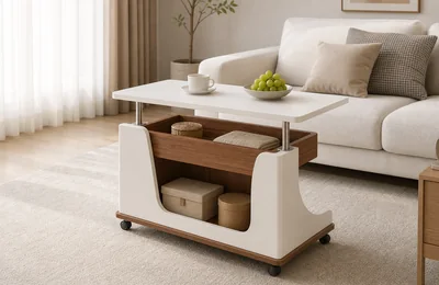 Storage Coffee Table with Open Shelf for Practical Living Room Furniture Sourcing