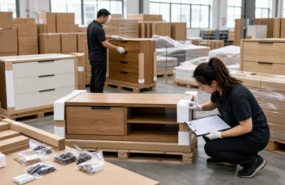 Packaging and QC Checks for Cabinet Furniture Before Shipment
