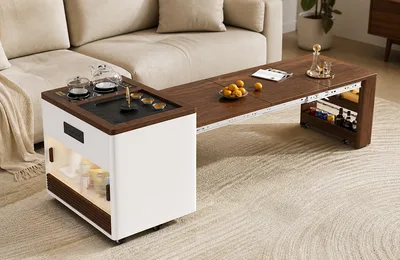 Solid Eco Board Expandable Coffee Table for Wide-Top Range Planning