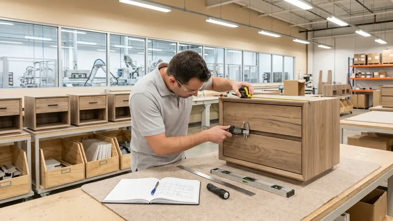 Quality control inspection process for furniture production
